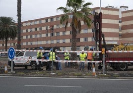 Imagen reciente de las catas realizadas en la rotonda Belén María.