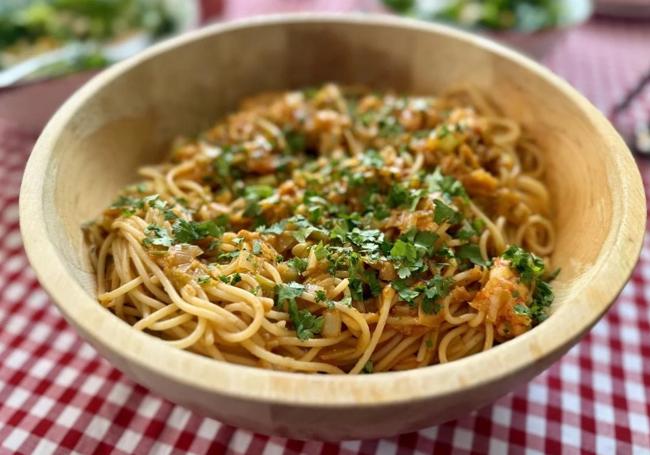 Espaguetis para comer el viernes