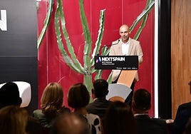 Alfonso Cabello, durante su discurso en el ciclo Next Spain, organizado por CANARIAS7 bajo el lema 'El reto insular'.