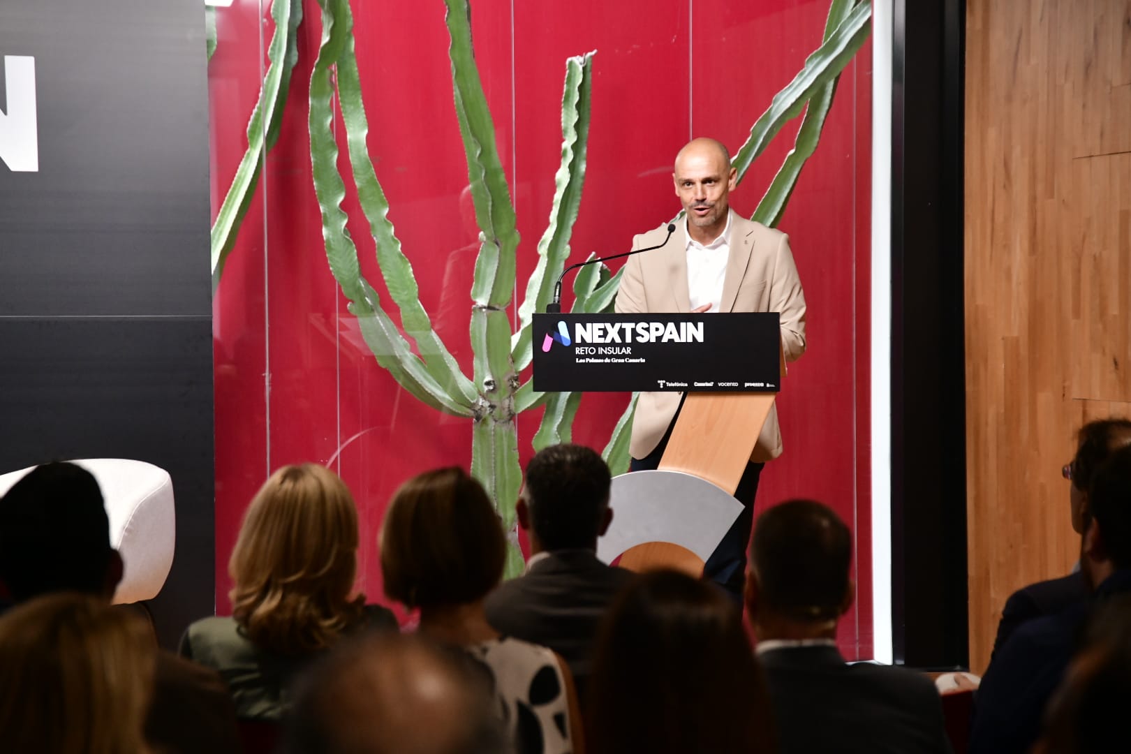 Alfonso Cabello, durante su discurso en el ciclo Next Spain, organizado por CANARIAS7 bajo el lema 'El reto insular'.