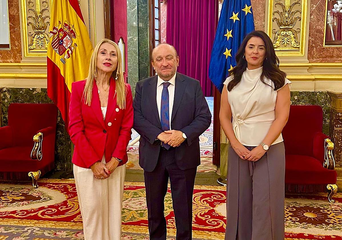 Lucía Jiménez, presidenta de la Asociación Canaria de Víctimas del Terrorismo (Acavite), a la izquierda de la imagen.
