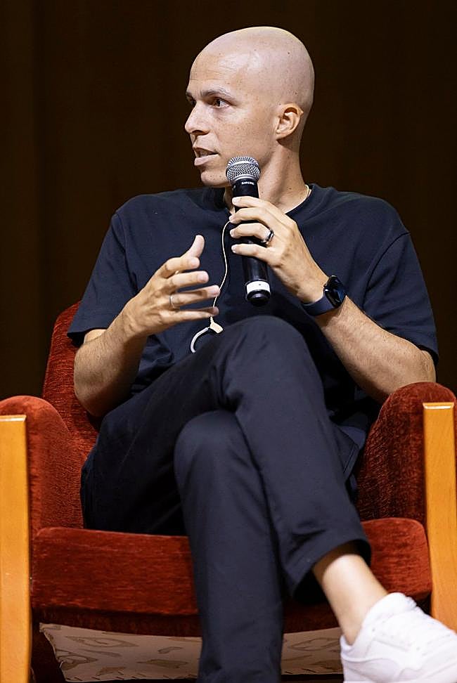 Kirian, el pasado sábado en el foro formativo de entrenadores organizado por el club.