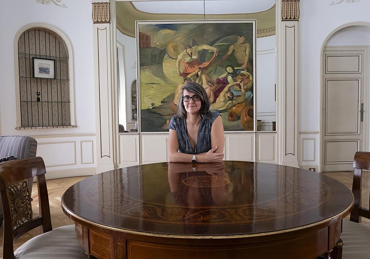 Carmina Gustrán, en la Delegación del Gobierno en la capital grancanaria.