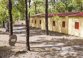 Vista parcial del campamento del pinar de Tamadaba tras su cierre.