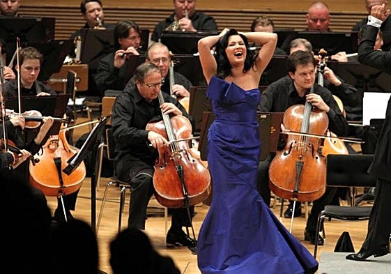 La soprano Anna Netrebko, en 2011, en el Festival de Música.
