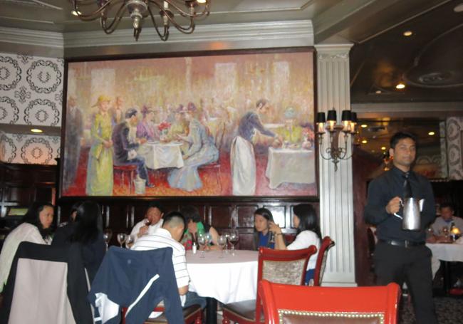 Un rincón del solemne comedor del Delmonico's