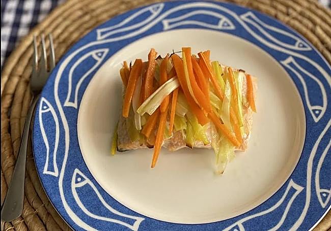 Salmón en papillote