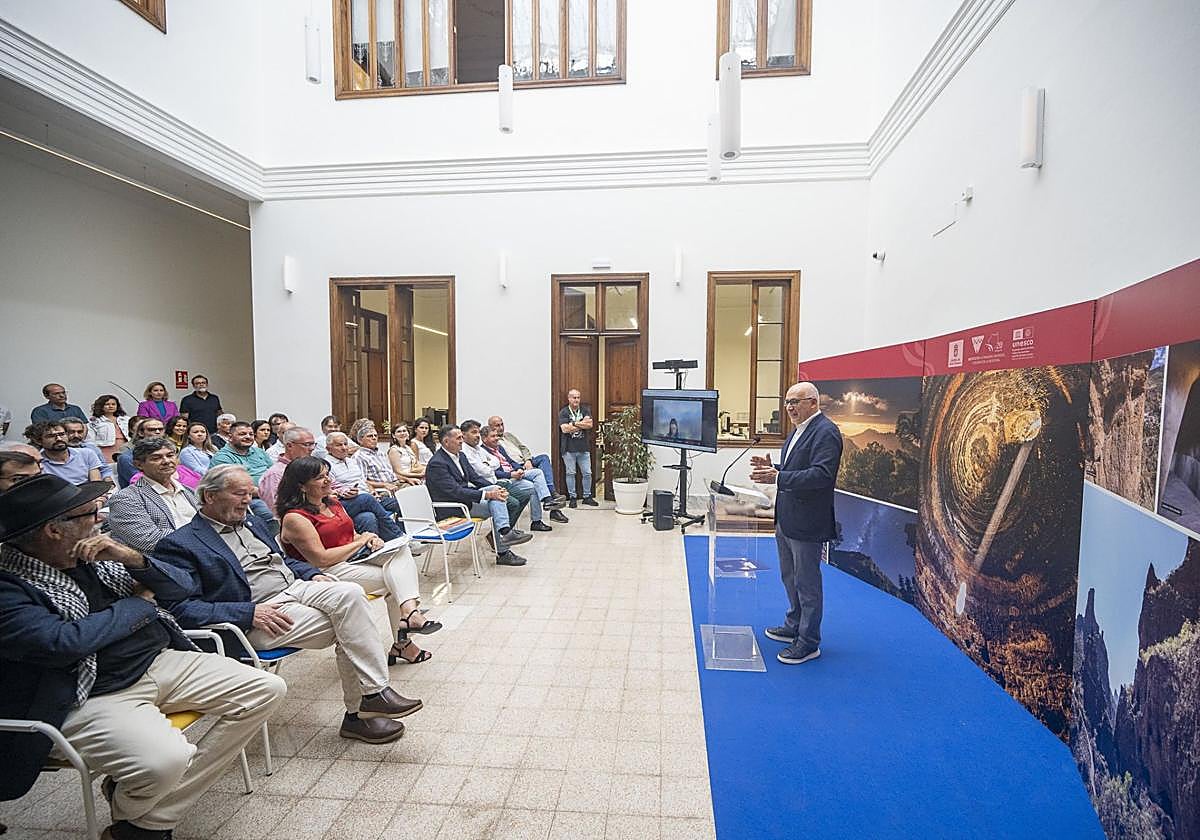 Antonio Morales en la celebración del sexto aniversario del Paisaje Cultural.