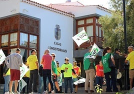 Imagen de archivo de las protestas de los agentes en el mes de septiembre.