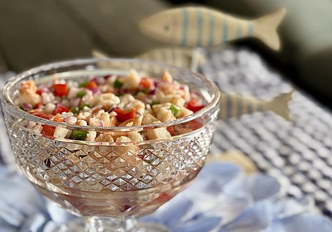 Salpicón de langostinos