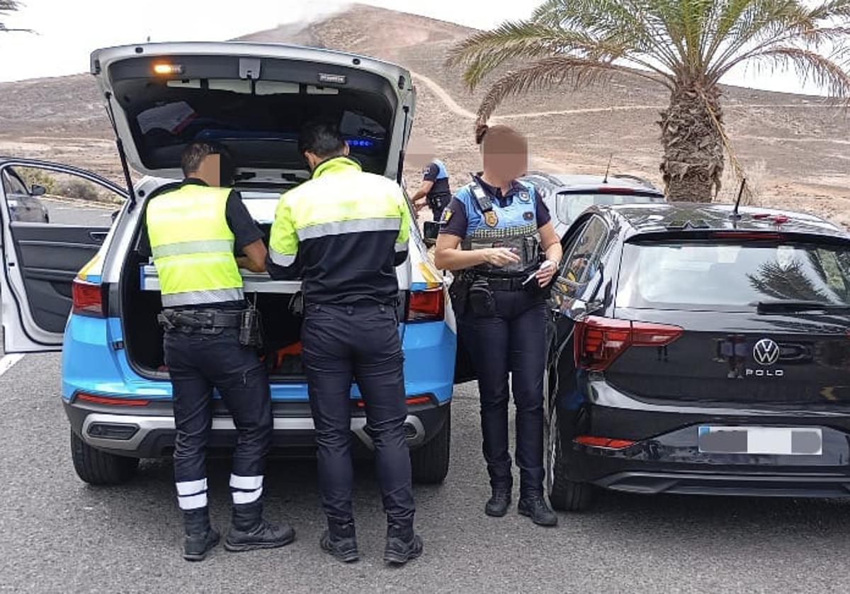 imagen de la actuación policial en Las Coloradas.