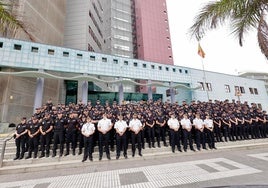 Imagen de los nuevos agentes de Policía Nacional que se incorporan en Canarias.
