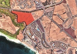 La parcela coloreada, según sentencia firme, ha de pasar de turística a rústica.