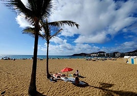 Imagen reciente de la playa de Las Canteras, en la capital grancanaria.