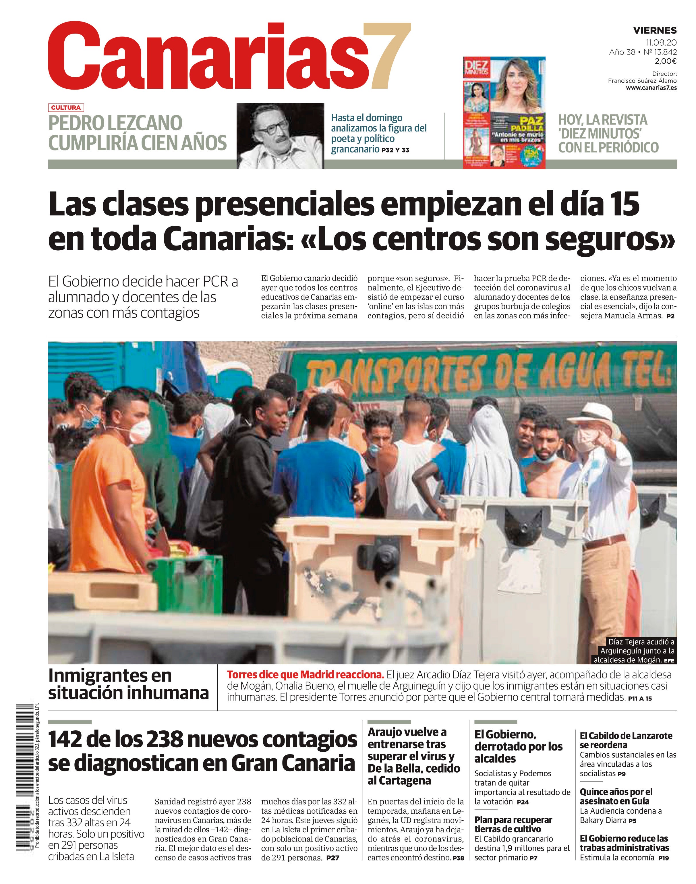 Las portadas que señalaron el campamento de Arguineguín