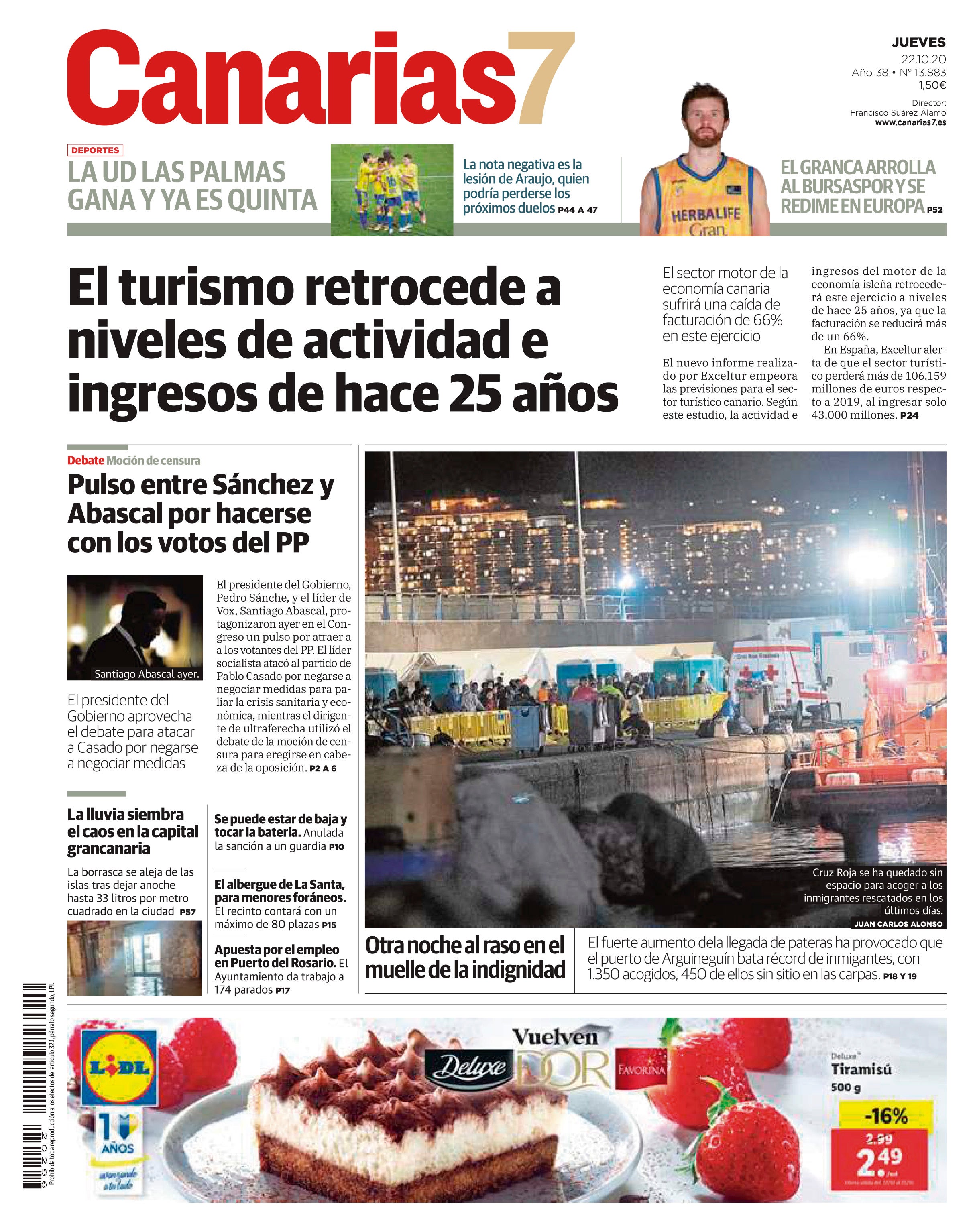 Las portadas que señalaron el campamento de Arguineguín