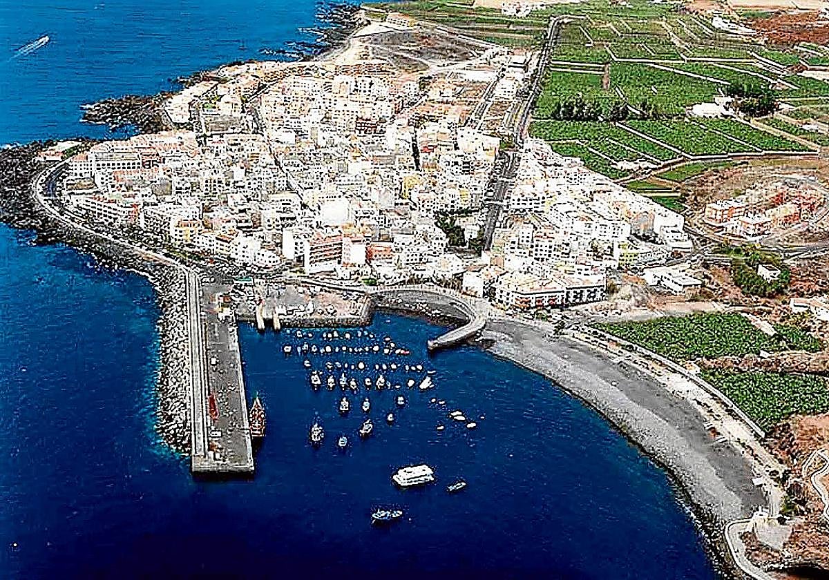 Vista aérea del municipio de Guía de Isora, en Tenerife