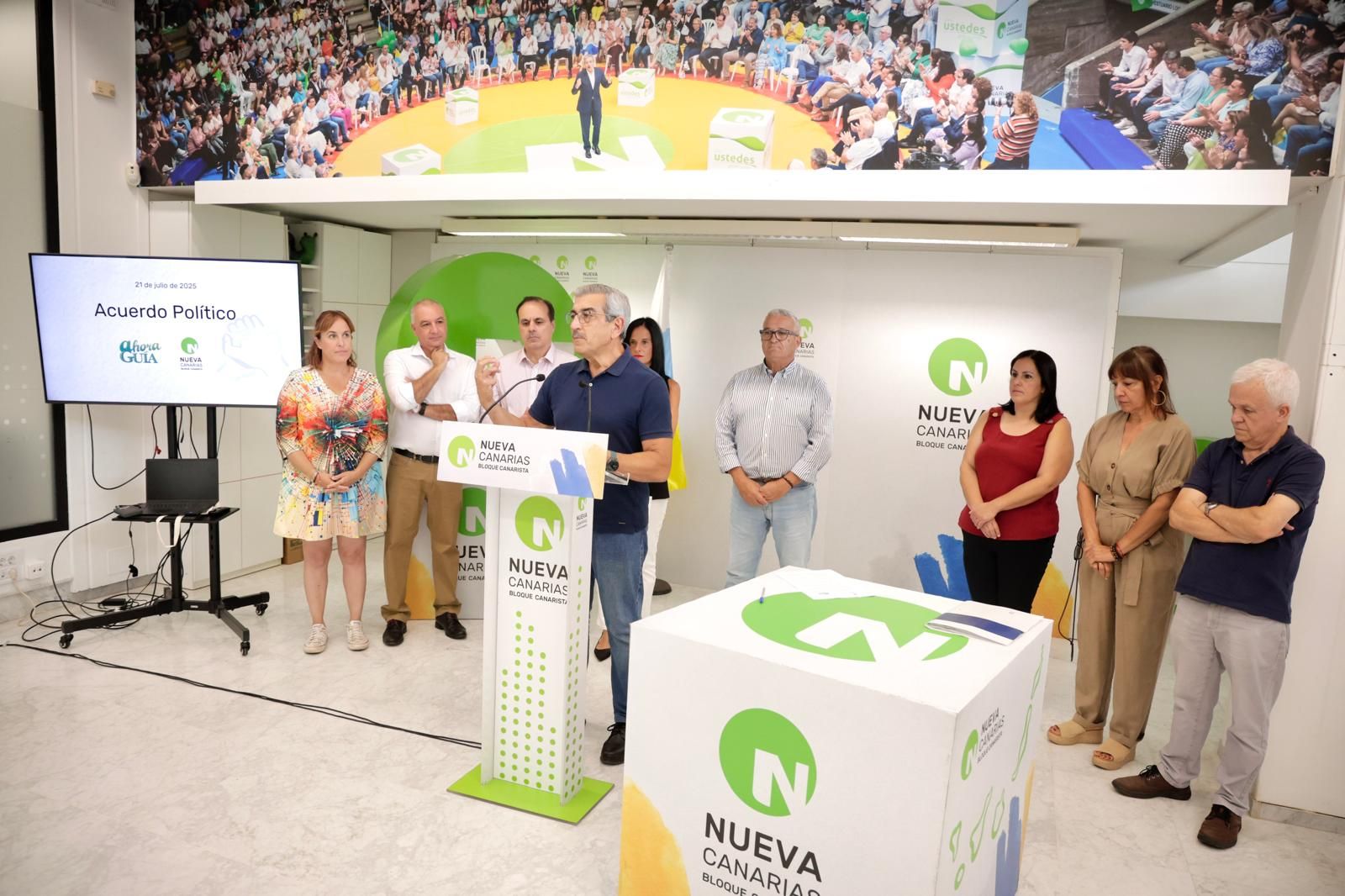 Un momento del acto en la sede de NC-BC de Las Palmas de Gran Canaria.