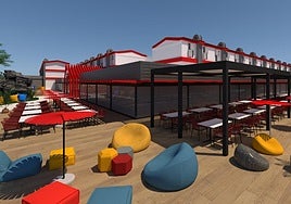 Interior del complejo, completamente renovado.