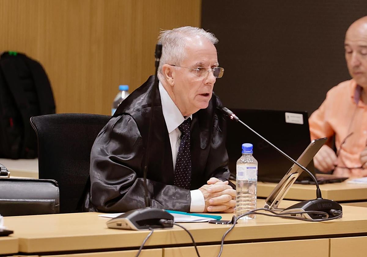 En la imagen, el letrado José María Palomino, durante el juicio.