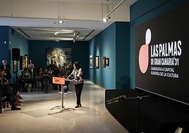La alcaldesa de Las Palmas de Gran Canaria, Carolina Darias, durante la presentación.