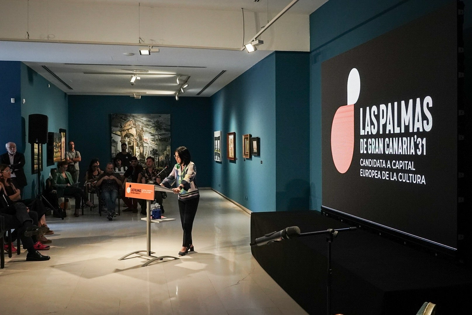 La alcaldesa de Las Palmas de Gran Canaria, Carolina Darias, durante la presentación.