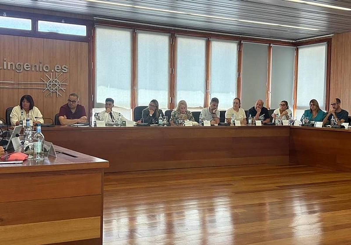 Imagen de archivo de la celebración de un Pleno en Ingenio.