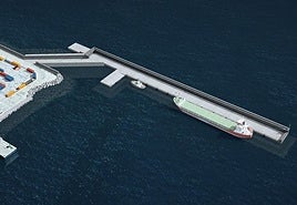 Así quedará el puerto comercial de la capital de Fuerteventura tras la obra de ampliación.