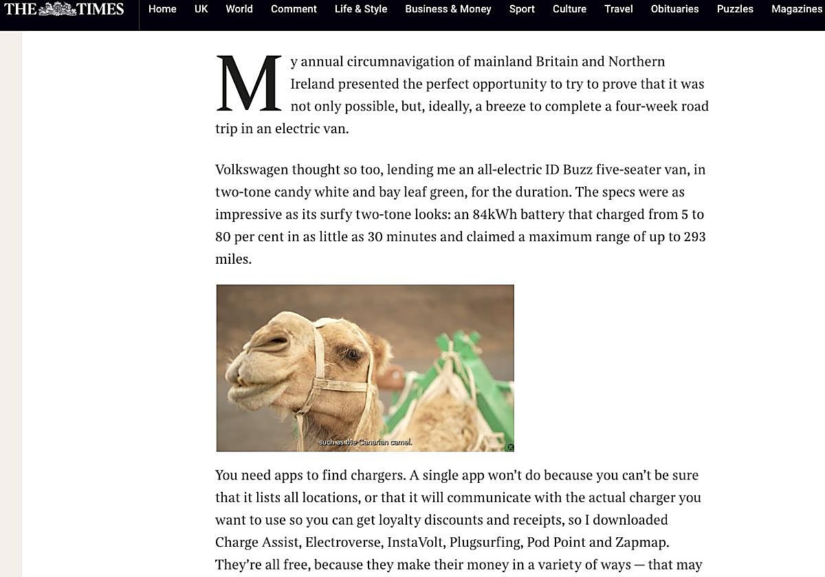 El camello de Lanzarote portada en los principales medios europeos