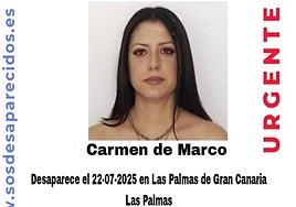 Cartel de la desaparición de Carmen de Marco.