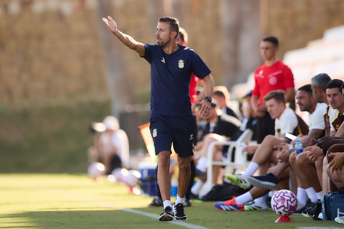 Luis García, en un encuentro amistoso de esta pretemporada.
