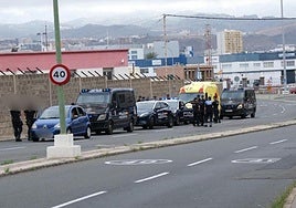 Fuerte despliegue policial instantes después de la pelea.