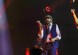 Juan Luis Guerra, en el Movistar Arena de Madrid, el pasado 15 de julio.