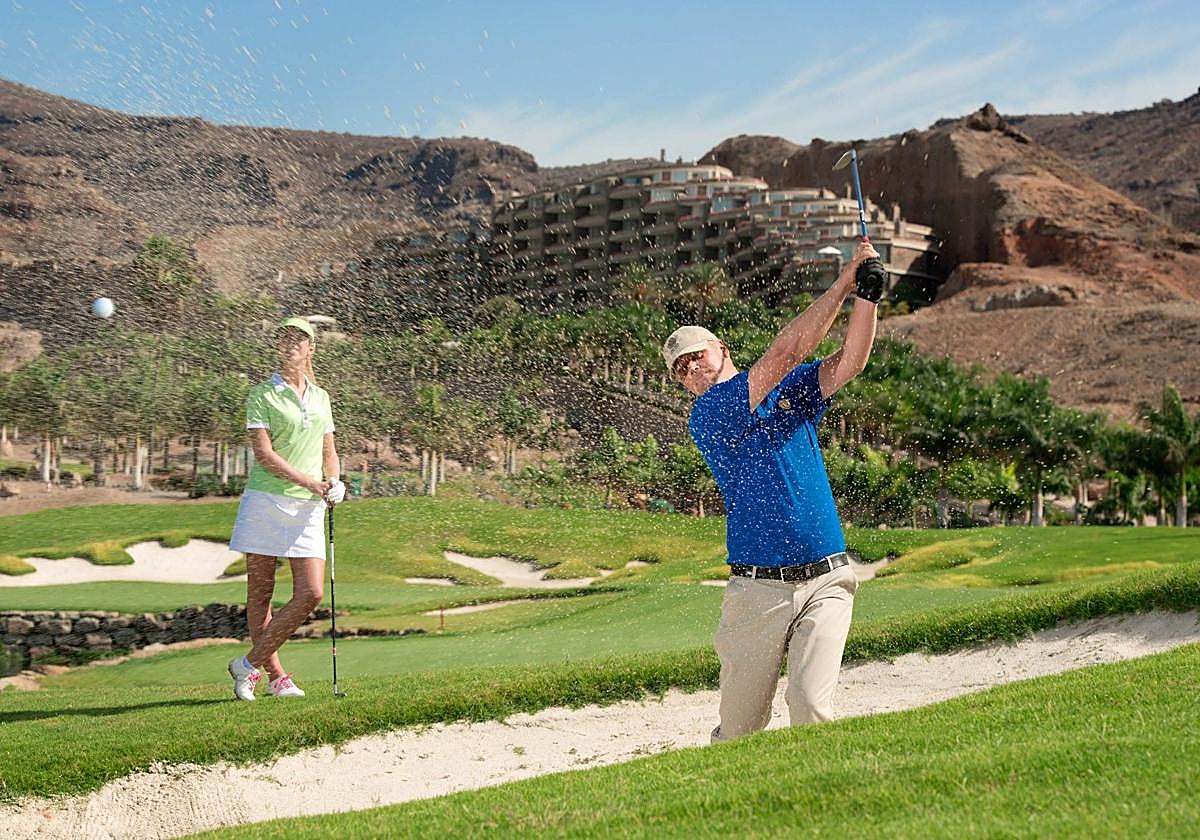 Jugadores disfrutando de las excelencias de Anfi Golf, instalación en la que tendrá lugar el torneo.