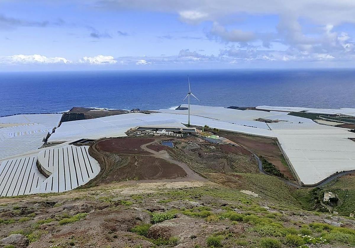 Recreación de las instalaciones de la planta de biogás y compost en la ubicación prevista.