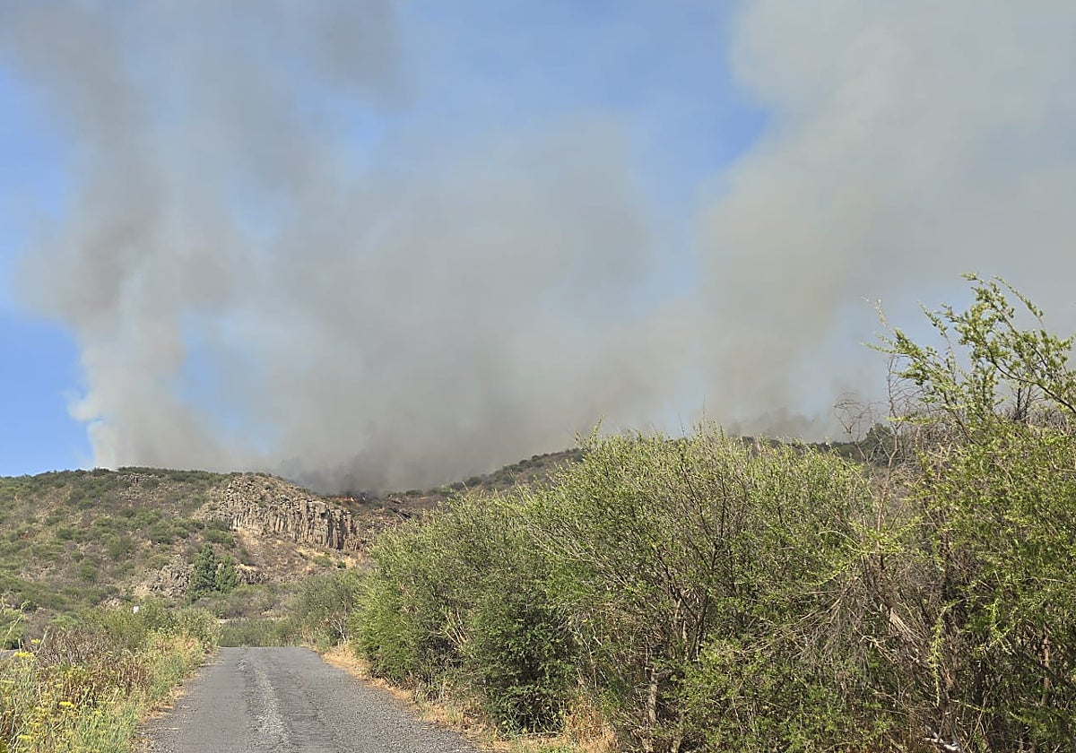 Imagen del incendio de El Tanque, Tenerife.