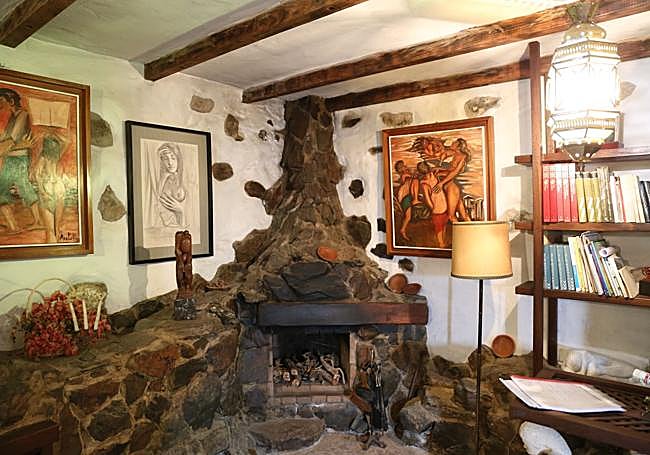 Salón de estar de la casa de Montull.