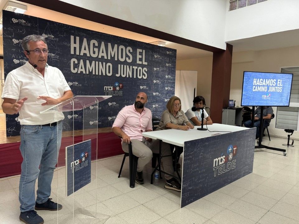 Juan Francisco Artiles, durante la asamblea, encabezará la lista de Más por Telde a los comicios de 2027.