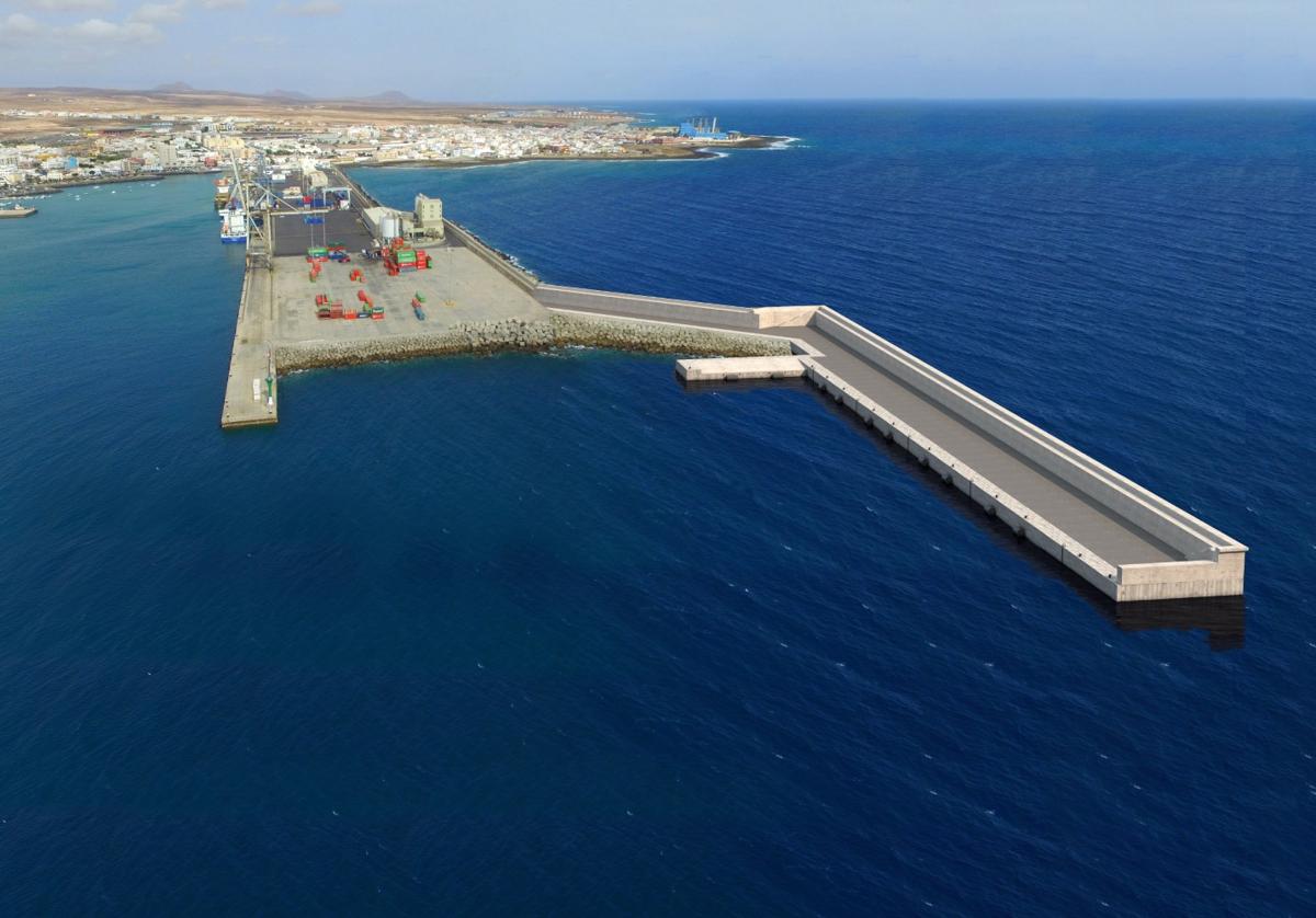 Así quedará la ampliación del puerto comercial.