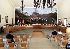 Pleno del Ayuntamiento de Santa Lucía de Tirajana, este jueves.