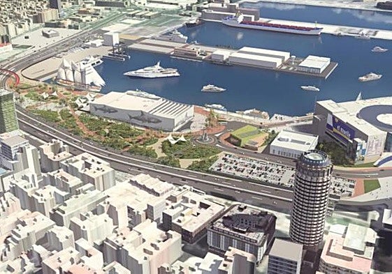 La zona que ha recibido la bendición municipal es la que está a la espalda del acuario, junto a la Onda Atlántica.