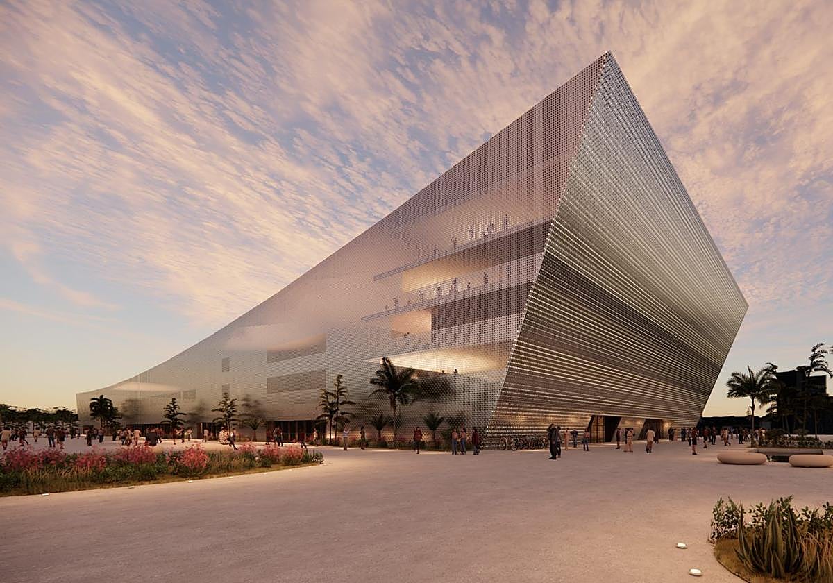 Diseño del futuro pabellón ferial de Infecar, llamado a convertirse en un icono de la ciudad.