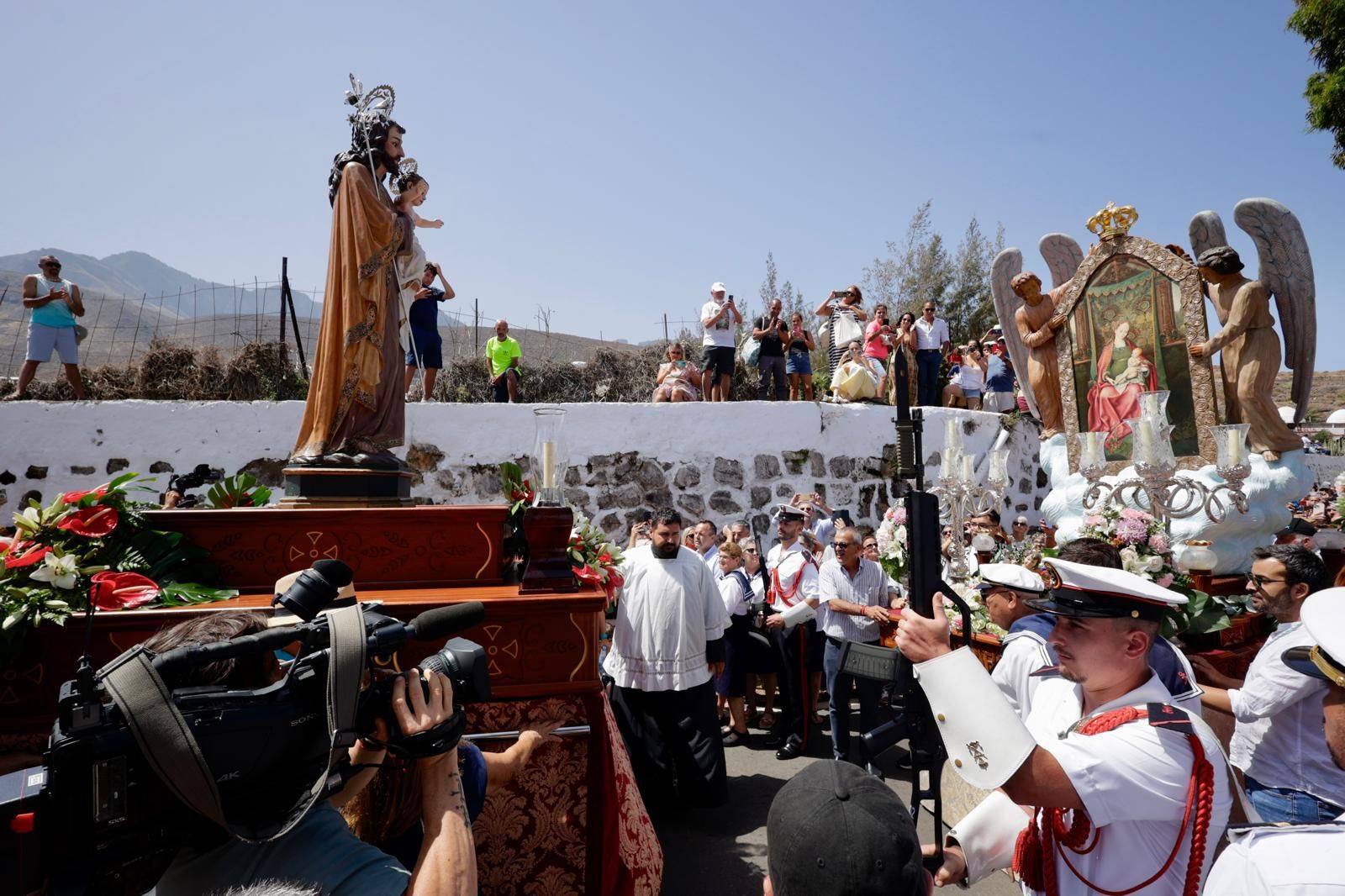 Así lució la procesión del Encuentro en Agaete