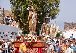 Así lució la procesión del Encuentro en Agaete