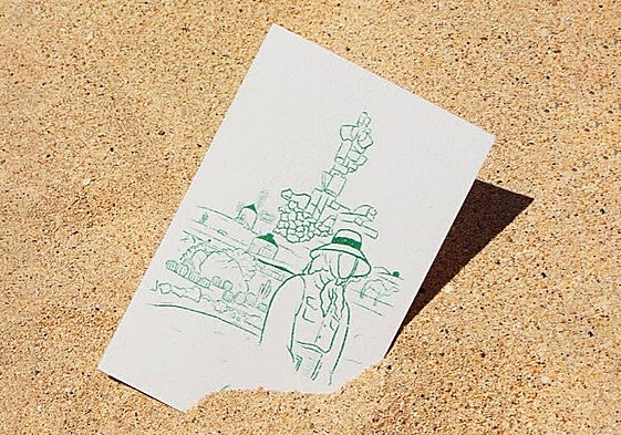 Ilustración adquirida en una máquina de 'Minipostal'.