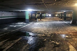 Imagen del interior del aparcamiento de San Bernardo antes de su rehabilitación.
