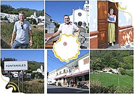 Juan Suárez, vecino de Fontanales posando en la entrada del barrio.