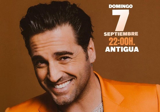 Cartel del concierto en Antigua.