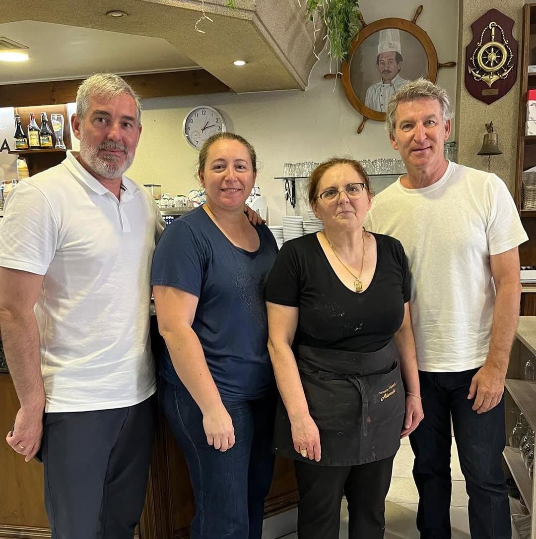 Fernando Clavijo junto a Alberto Núñez Feijóo durante su encuentro en Galicia.
