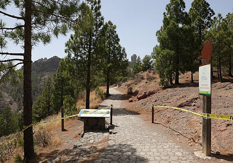 Sendero camino al Roque Nublo.